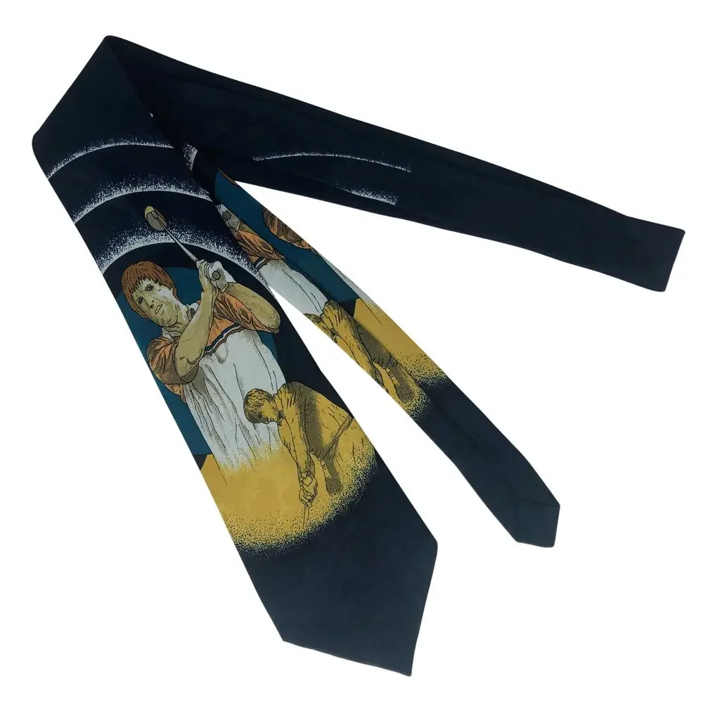 Swinging Golfers Tie